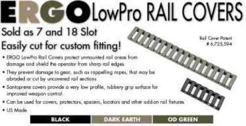 Ergo Rail Cover Low Pro 7 Slot Ladder Black 3 Pack 43783PK